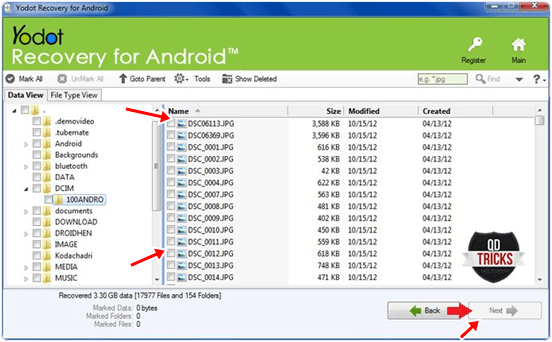 Yodot Recovery android files restore