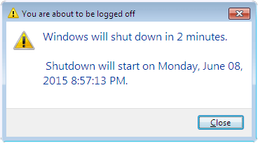 windows shut down