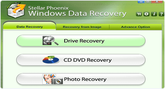 stellar phoenix data recovery interface