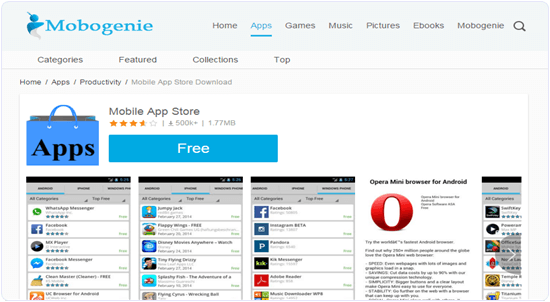 Mobogenie App store