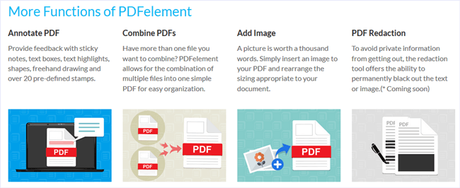 PDFelement other features
