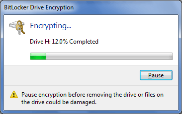 bitlocker drive encryption with password